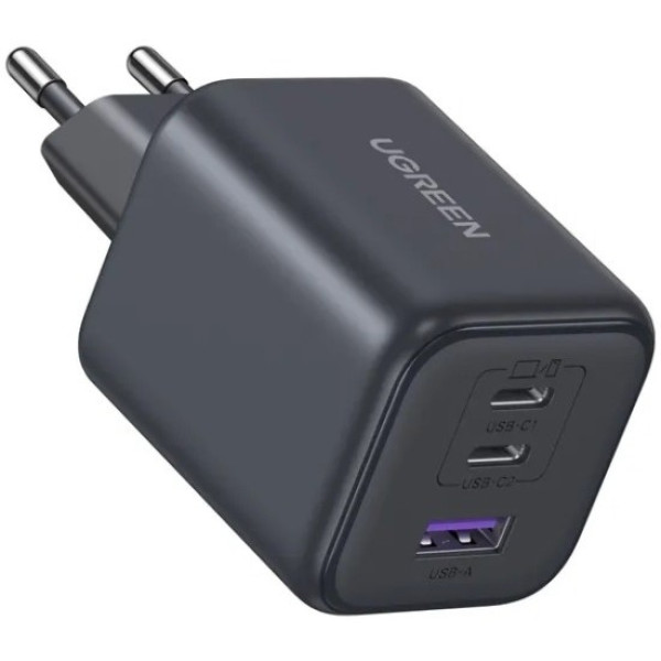 Фото - Сетевое зарядное устройство UGREEN 3xUSB 45W 2xUSB-C + USB-A Gan PD, X527 Gray (65156B)