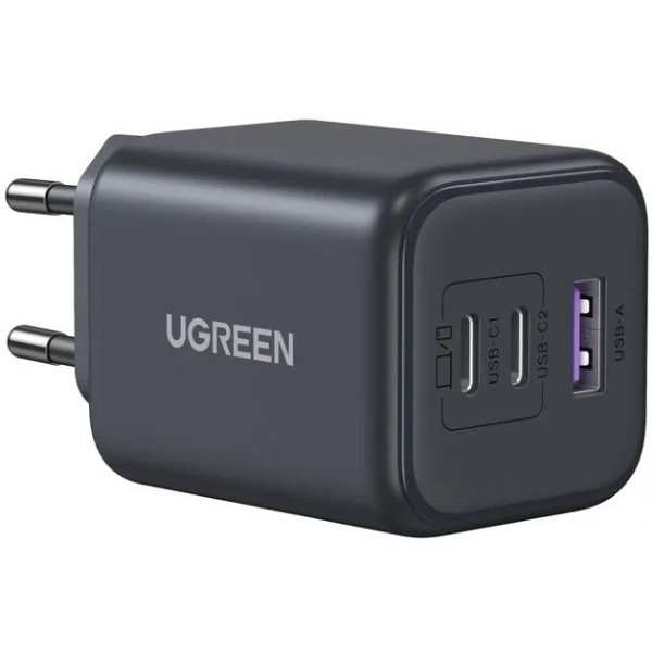 Фото - Сетевое зарядное устройство UGREEN 3xUSB 45W 2xUSB-C + USB-A Gan PD, X527 Gray (65156B)