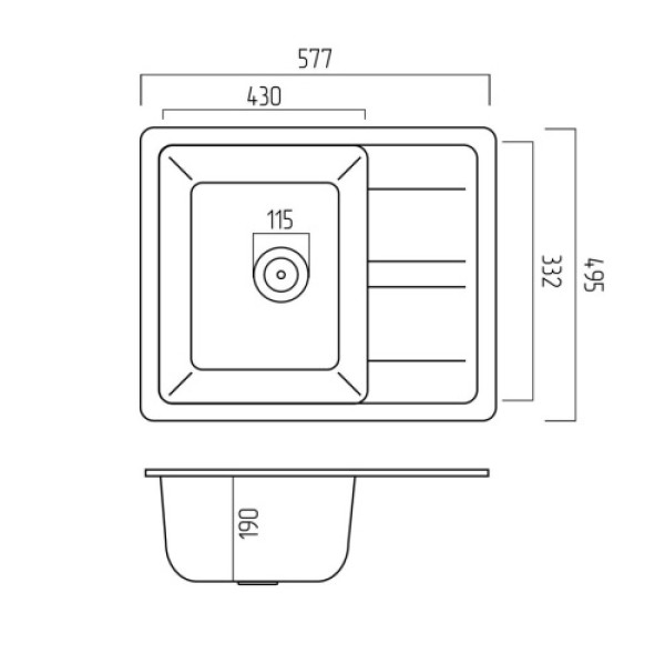 Фото - Мойка кухонная Platinum 5851 ARIA матовая Песок
