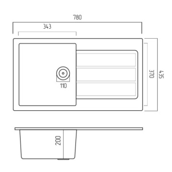 Фото - Мойка кухонная VALESO 7843 SOLID матовый Гренадин