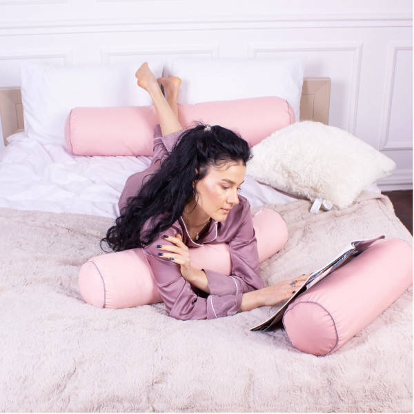 Фото - Подушка валик MirSon №8499 Eco Line Coral 50% Memory 70х20 см (2200006341277)