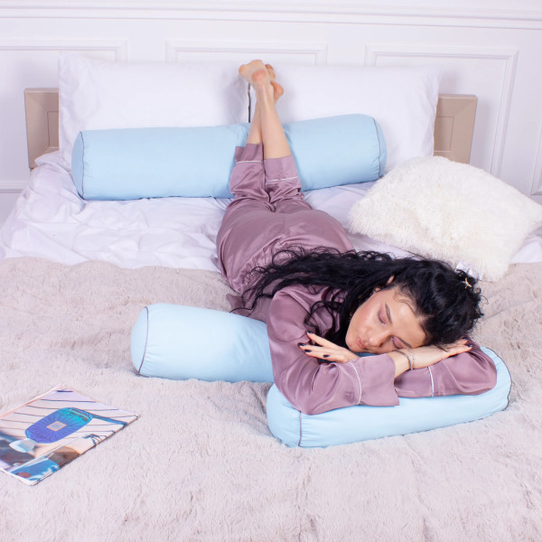 Фото - Подушка валик MirSon №8109 Naturale Line 14-4121 Blanco EcoSilk 15x50 см (2200006199755)