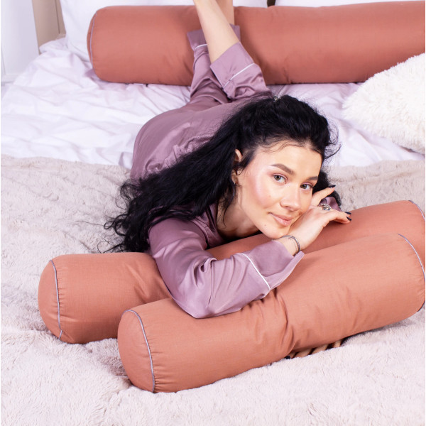 Фото - Подушка валик MirSon №8358 Naturale Line 15-1511 Federica Tencel 60х16 см (2200006251330)