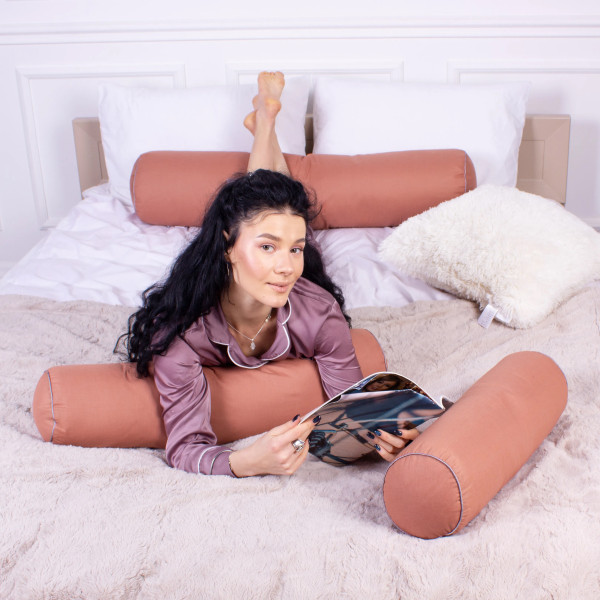 Фото - Подушка валик MirSon №8357 Naturale Line 15-1511 Federica BamBoo 100х20 см (2200006251323)