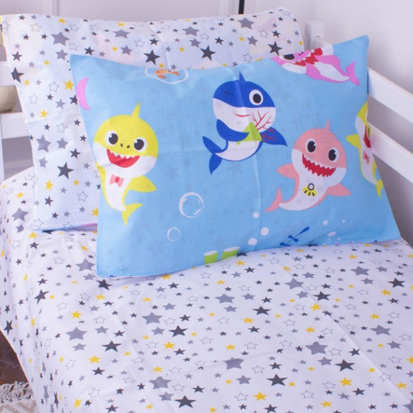 Фото - Комплект постельного белья детский MirSon 143х210 см Kids Time 17-0522 Sharks are fun Бязь (2200007074297)