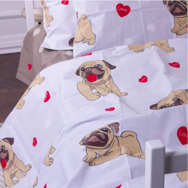 Фото - Комплект постельного белья детский MirSon 143х210 см Kids Time 17-0566 Pug-dog Бязь (2200007075010)