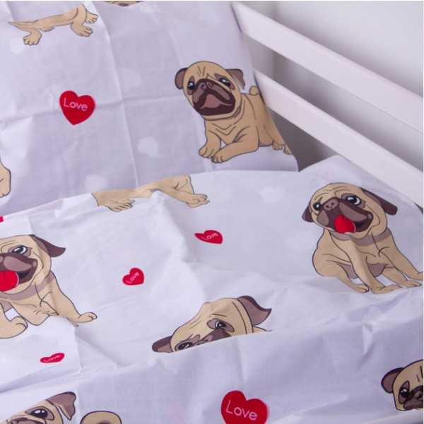 Фото - Комплект постельного белья детский MirSon 143х210 см Kids Time 17-0566 Pug-dog Бязь (2200007075010)