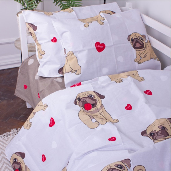 Фото - Комплект постельного белья детский MirSon 143х210 см Kids Time 17-0566 Pug-dog Бязь (2200007075010)