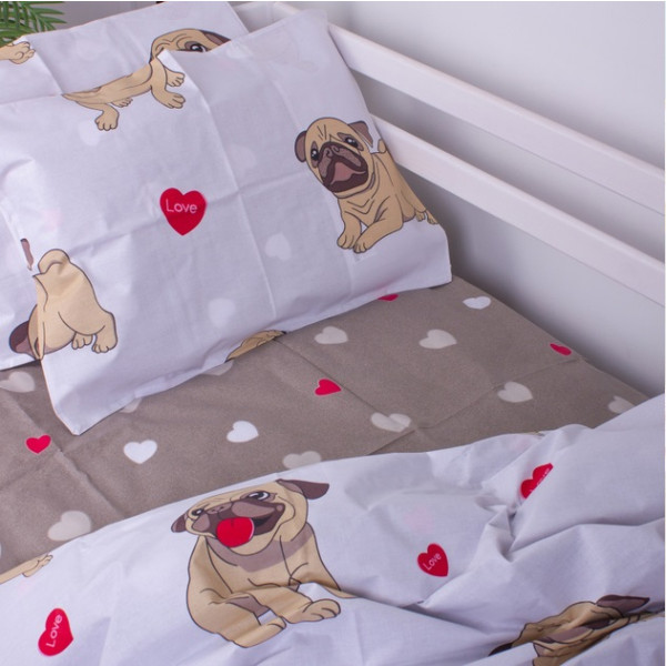 Фото - Комплект постельного белья детский MirSon 143х210 см Kids Time 17-0566 Pug-dog Бязь (2200007075010)