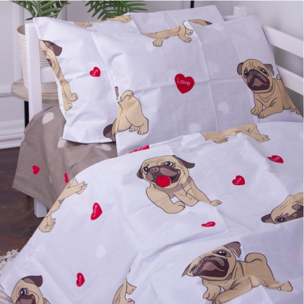 Фото - Комплект постельного белья детский MirSon 143х210 см Kids Time 17-0566 Pug-dog Бязь (2200007075010)