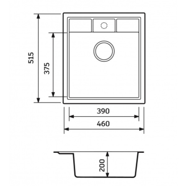 Фото - Мойка кухонная Adamant Brick серый (4824296101204)