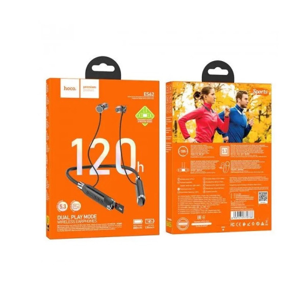 Фото - Наушники вкладыши беспроводные HOCO  ES62 Pretty neck-hang Black (6931474770738)