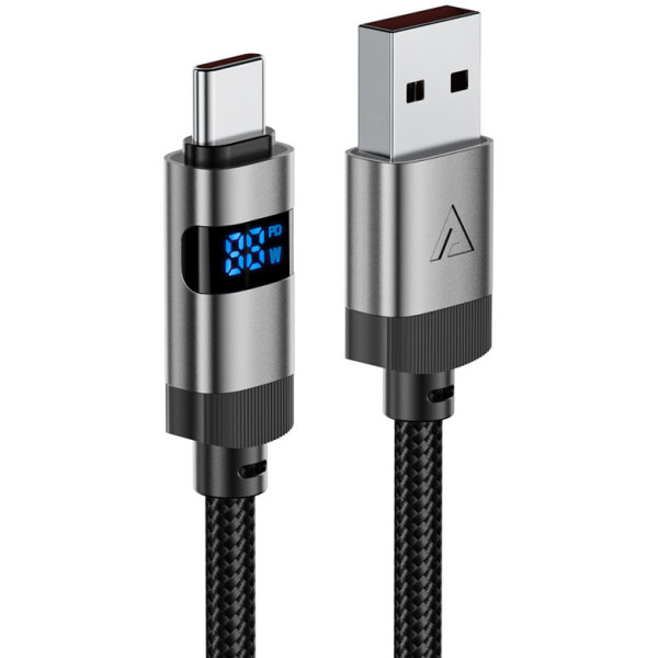 Фото - Кабель синхронизации данных AceFast C15-04 USB-A to USB-C Black (6974316283737)