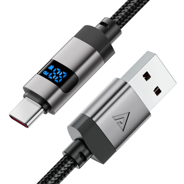 Фото - Кабель синхронизации данных AceFast C15-04 USB-A to USB-C Black (6974316283737)