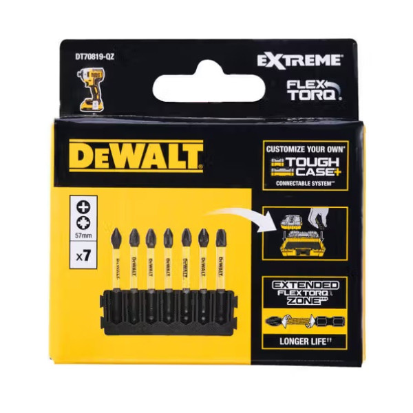 Фото - Набор бит для отвертки DeWALT FlexTorq 57 мм (DT70819)