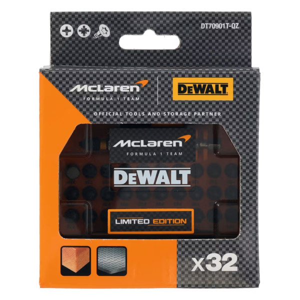 Фото - Набор бит для отвертки DeWALT McLaren, Phillips, Pozidriv, Torx (DT70901T)