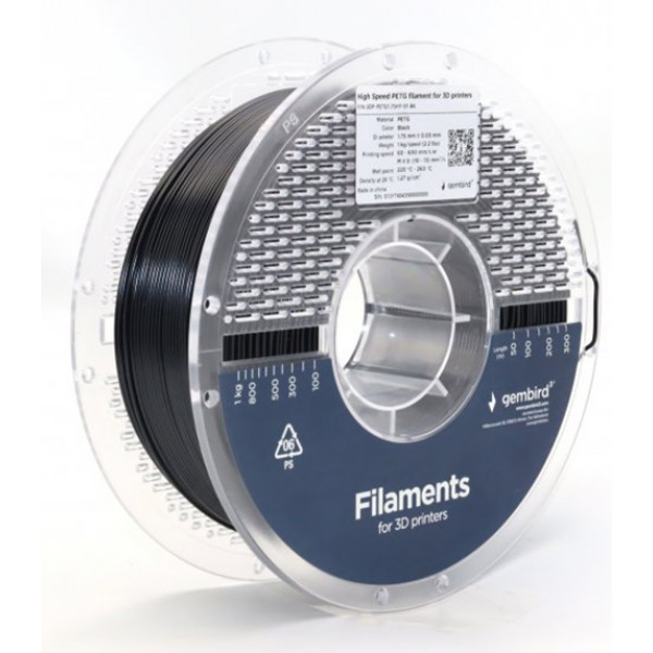 Фото - Нитка для PETG-картриджа Gembird 3DP-PETG1.75HY-01-BK Фото - Нитка для PETG-картриджа Gembird 3DP-PETG1.75HY-01-BK