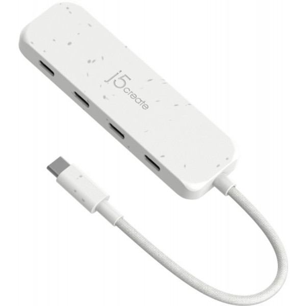 Фото - Хаб USB J5create USB 3.2 USB-С 4 USB-С Nature White (JCH345EW-N)