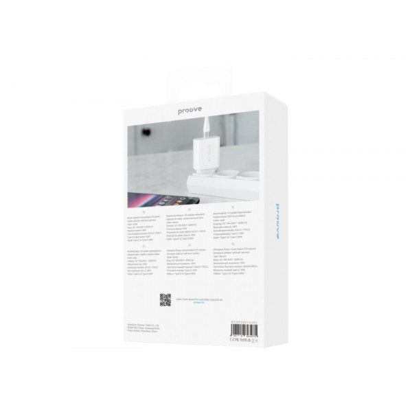 Фото - Сетевое зарядное устройство Proove Rapid 30W (Type-C) + кабель Type-C to Type-C (WCRP30012202)