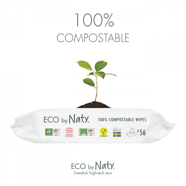 Фото - Салфетки влажные для детей Eco By Naty Органические без запаха (245012)