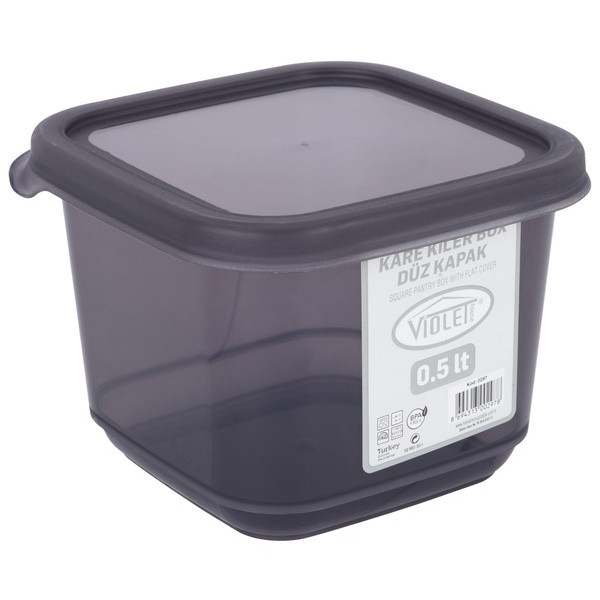 Фото - Емкость для сыпучих VIOLET HOUSE 0297 Transparent Black 0.5 л