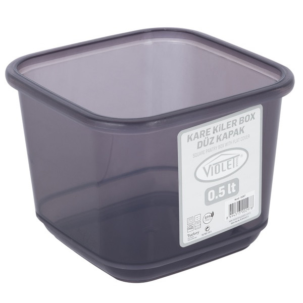 Фото - Емкость для сыпучих VIOLET HOUSE 0297 Transparent Black 0.5 л