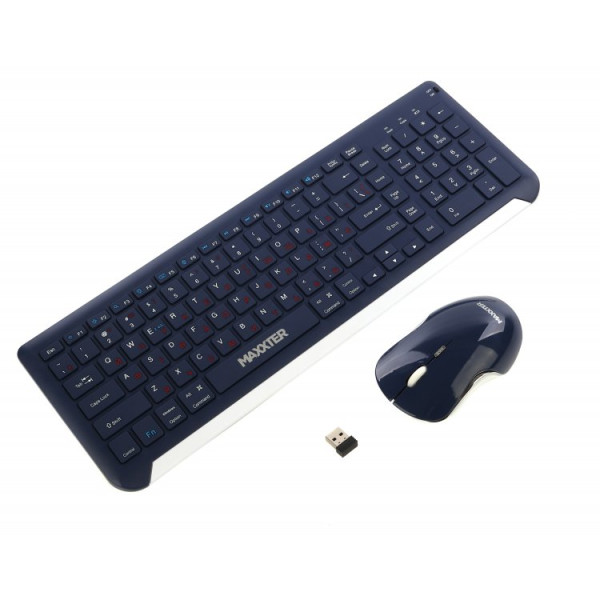 Фото - Клавиатура+мышь беспроводная Maxxter KMS-WCM-01BL-UA
