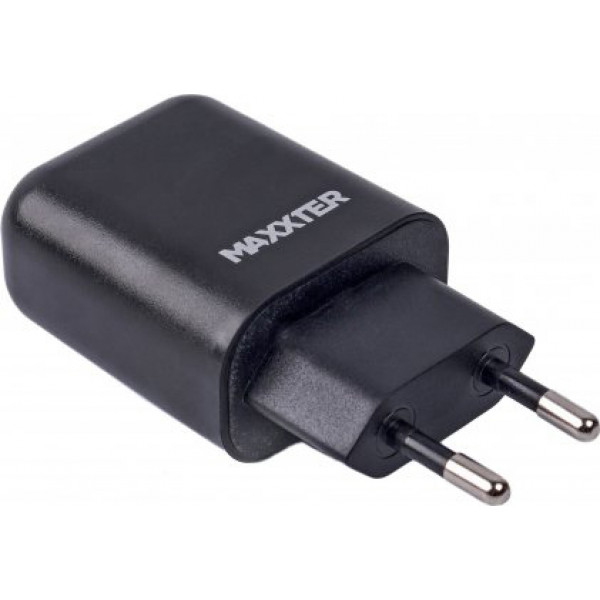 Фото - Сетевое зарядное устройство Maxxter 1 USB + Кабель USB-A to Micro-USB Quick Charge 3.0 (WC-QC-AtM-01)