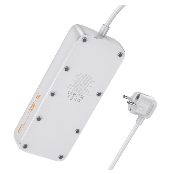 Фото - Сетевой фильтр HOCO AC22 Sunlight 4-bit (PD30W/1C3A) desktop socket EU/GER 3 м Black