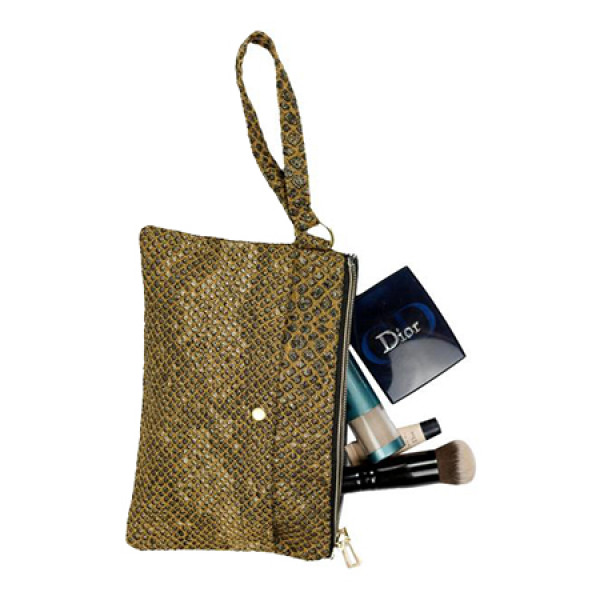 Фото - Косметичка ART KNIT Python рыжая 14x21 см (037886)