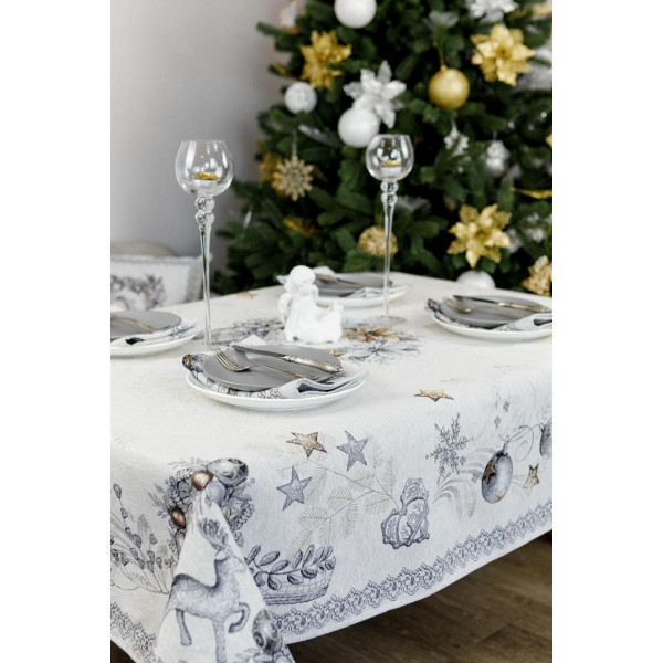 Фото - Скатерть прямоугольная Прованс гобален SILVER STAR 135х300 см (031275)