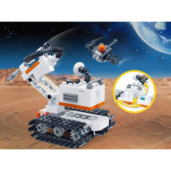 Фото - Пластиковый конструктор Banbao "Космические исследования" (170 Эл.) Гусеничный бур для исследований (6422)