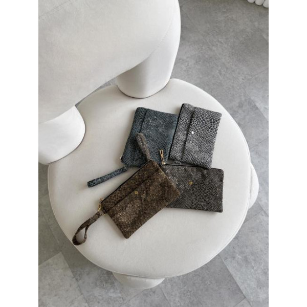 Фото - Косметичка ART KNIT Python рыжая 14x21 см (037886)