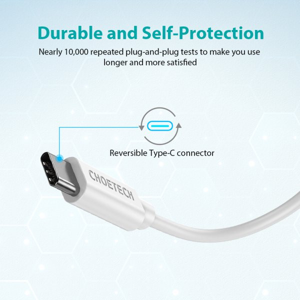 Фото - Кабель USB type A - USB type A Choetech USB 2.0 A-тато/C-тато 1m (AC0002-WH)