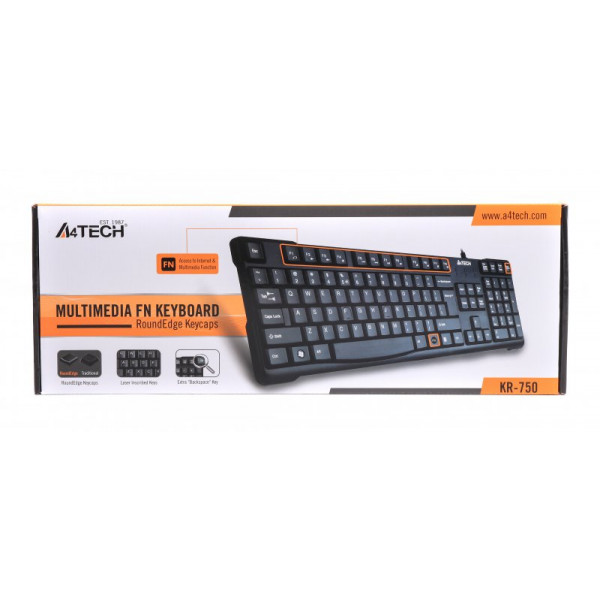 Фото - Клавиатура A4tech KR-750 USB Black