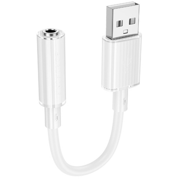 Фото - Переходник BOROFONE BV22 USB-A to 3.5 White (6941991117022) Фото - Переходник BOROFONE BV22 USB-A to 3.5 White (6941991117022)