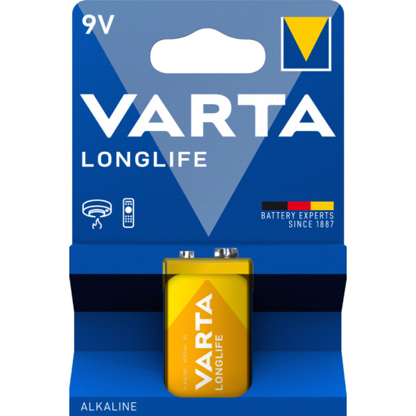 Фото - Батарейка тип 6F22 (1604) Varta LONGLIFE 6LP3146 BLI 1 ALKALINE