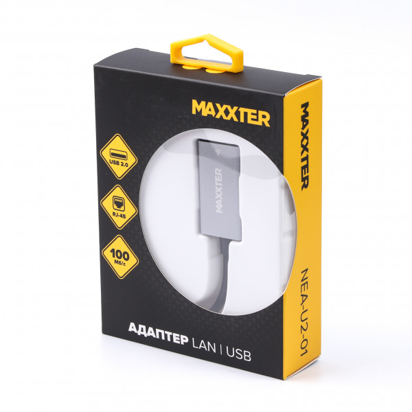Фото - Переходник USB- RJ-45 Maxxter с USB на Ethernet (NEA-U2-01)