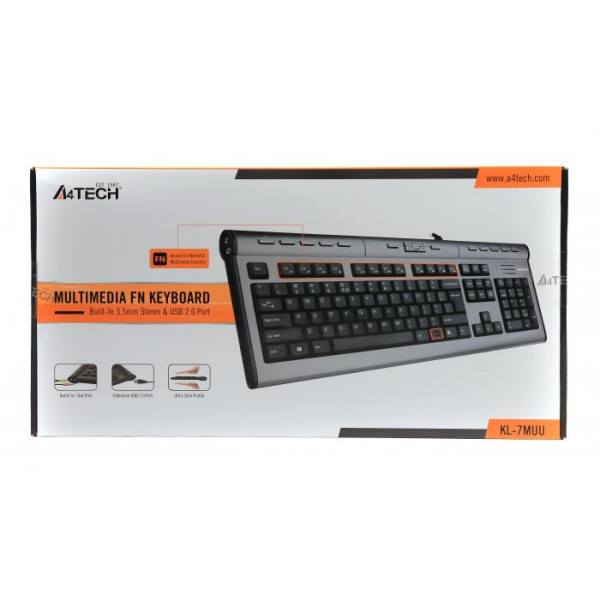 Фото - Клавиатура A4tech KL-7 MUU USB (Grey+Black)