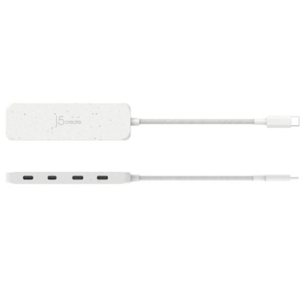 Фото - Хаб USB J5create USB 3.2 USB-С 4 USB-С Nature White (JCH345EW-N)