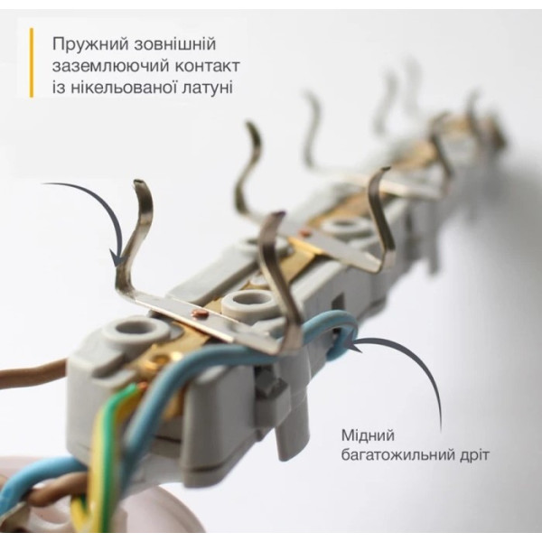 Фото - Сетевой фильтр Electrum 5 розеток 3 м с выключателем и 2 Type-C + USB (C-ES-1991)