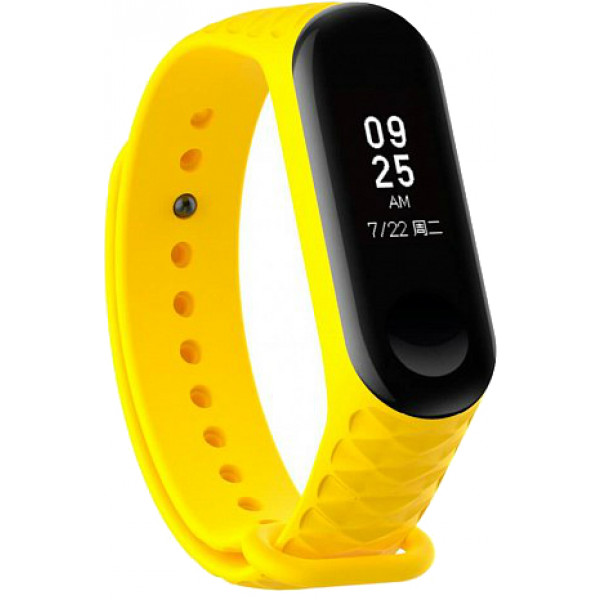Фото - Ремешок для фитнес-браслета Xiaomi Ribbed Strap for Mi Band 3 Yellow (XMB3-RIB-YE)