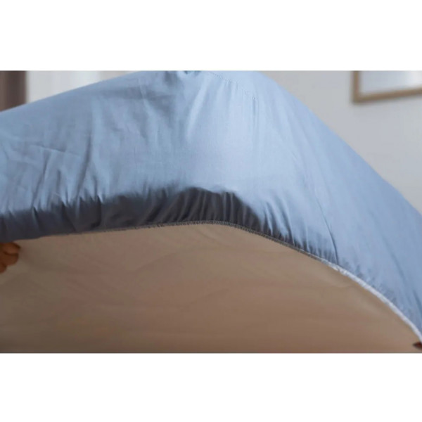 Фото - Простынь двуспальная ТЕП ВДОХНОВЕНИЕ с резинкой 180х200 см Голубой (2-04018_26849)