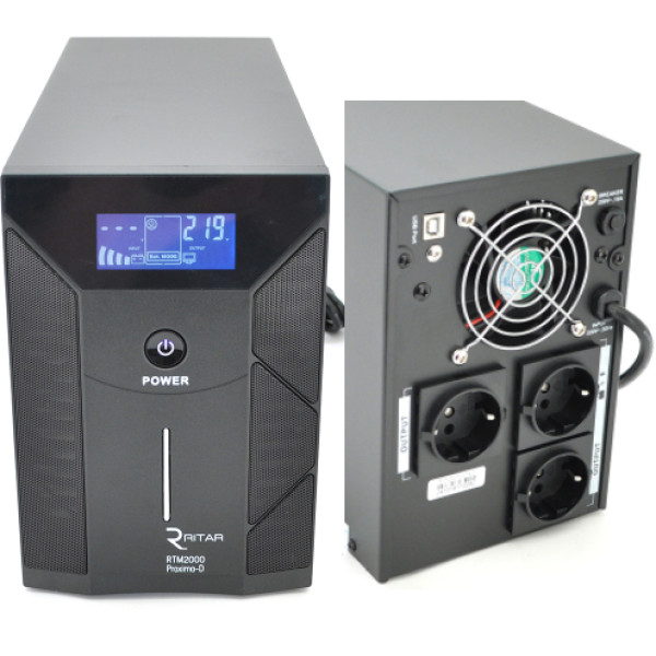 Фото - Источник бесперебойного питания Ritar RTM2000 (1200W) Proxima-D Q1 (RTM2000D)