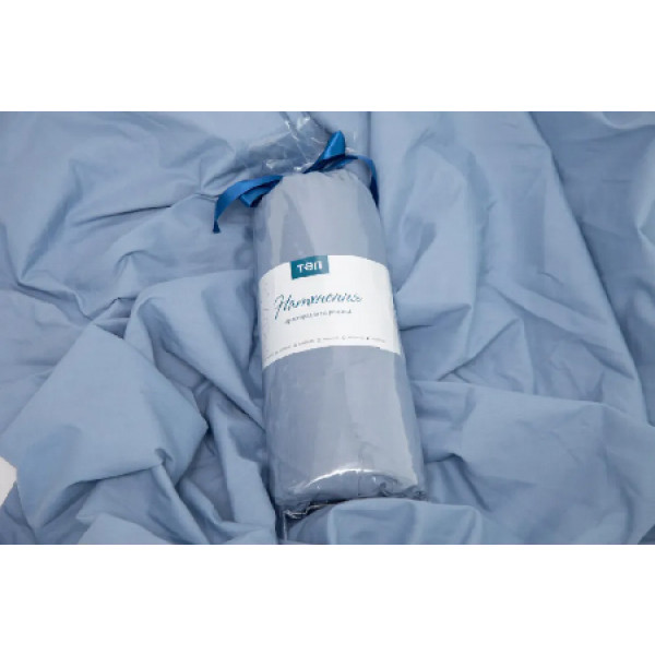 Фото - Простынь двуспальная ТЕП ВДОХНОВЕНИЕ с резинкой 180х200 см Голубой (2-04018_26849)