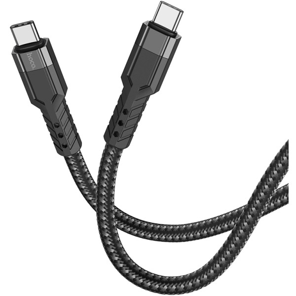 Фото - Кабель синхронизации данных HOCO U110 Type-C to Type-C 60W Black (6931474770622)