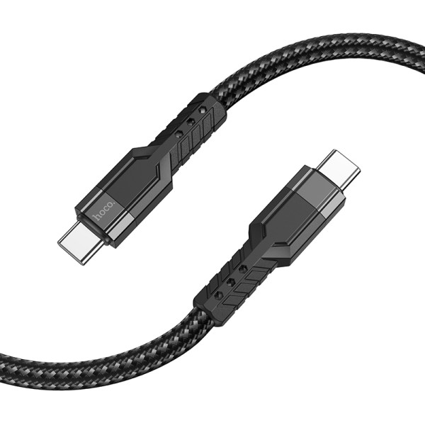 Фото - Кабель синхронизации данных HOCO U110 Type-C to Type-C 60W Black (6931474770622)