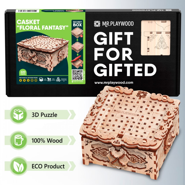 Фото - 3D пазлы Mr.Playwood Шкатулка Цветочная Фантазия (10607)