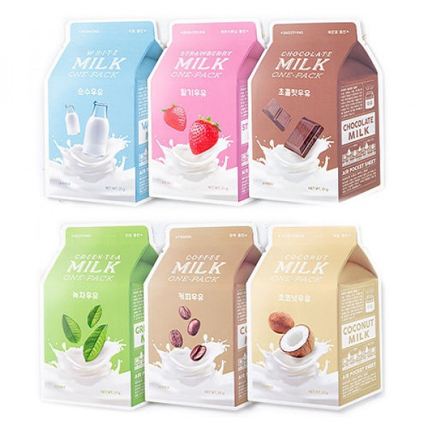 Фото - Маска для лица A'pieu Milk One-Pack с экстрактом зеленого чая 21 мл (8806185780278)