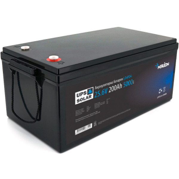 Фото - Батарея для солнечного инвертора Merlion LiFePO4 25.6V 200AH (8S1P/BMS-100A) до 5000 циклов (LFP25.6-200US-ML)